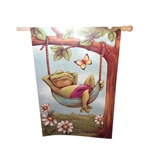 Evergreen Day Dreamers Frog Style #132371 29"X43" Decorative Indoor/Outdoor Flag